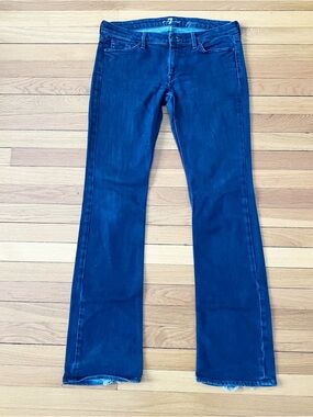 7 For All Mankind Blue Dark Wash Low Rise Classic Y2K Bootcut Denim Jeans 31